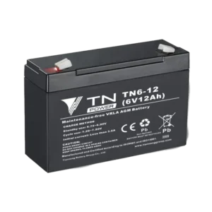 6V 12Ah AGM Battery, Tianneng TN6-12 Deep Cycle